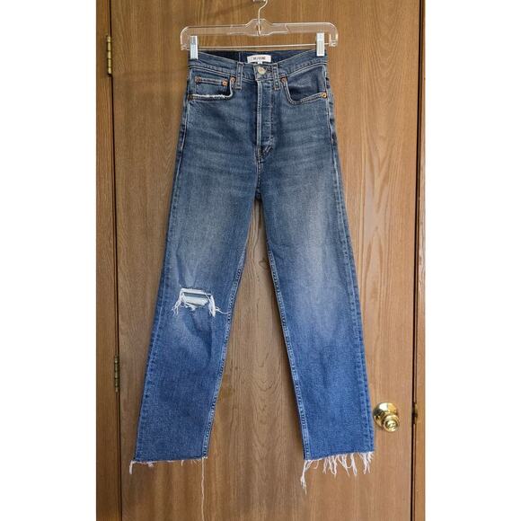 RE/DONE 70s Ultra High Rise Stove Pipe Jeans - Picture 2 of 16